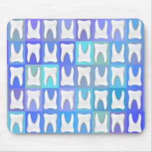 Dentista branco Mousepad do teste padrão da caixa