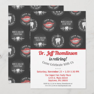 Dentista Convite para aposentadoria Dental
