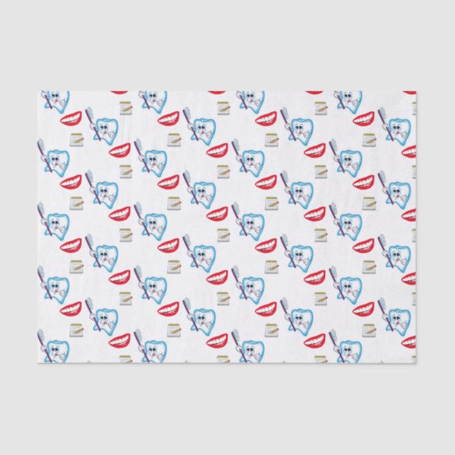 Dentista de papel de tecido decorativo (Frente )