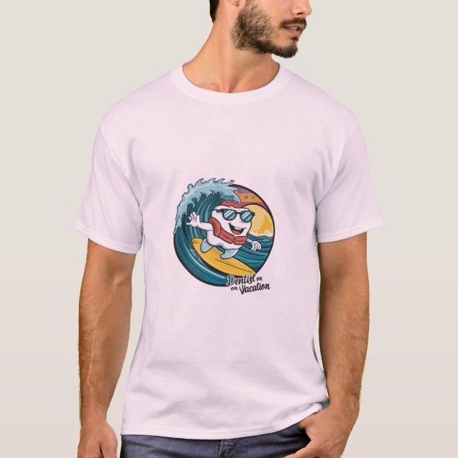 Dentista em camiseta de férias (Frente)