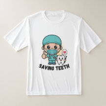 DENTISTA ENGRAÇADO: CAMISA SALVANDO DENTES