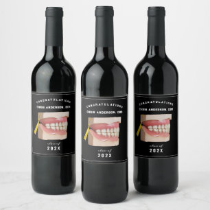 Dentista Graduação Gradua Etiqueta de Vinho