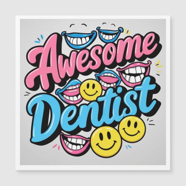 Dentista incrível obrigado, presente de sorriso (Frente)