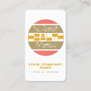 Dentista, profissionais de saúde dentária Cartão d