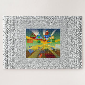 Dentro da Box Jigsee Quebra-cabeça