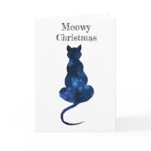 Dentro de cartão de Natal meowy