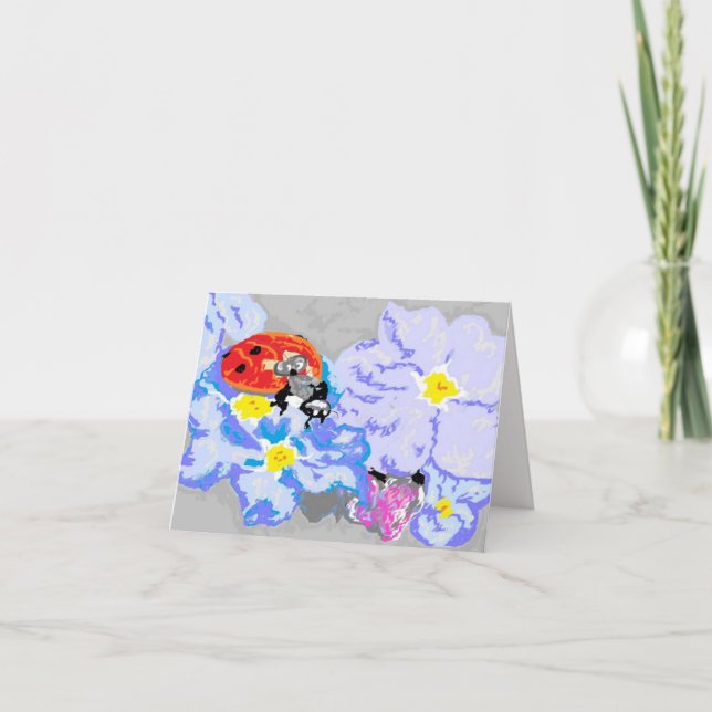 Dentro de cartão de nota / Ladybug (Frente)