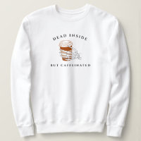 Dentro morto Mas Camiseta de Dia das Bruxas Cafein