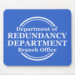 Departamento de Humor Divertido de Mouse Pad Redun