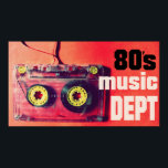 departamento de música dos anos 80 poster de casse<br><div class="desc">departamento de música dos anos 80 poster de cassete retrô vintage</div>
