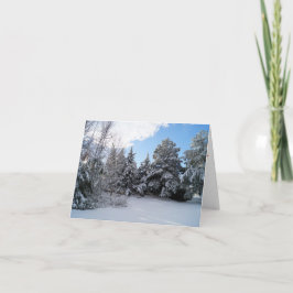 Depois da tempestade de neve, o cartão de saudação