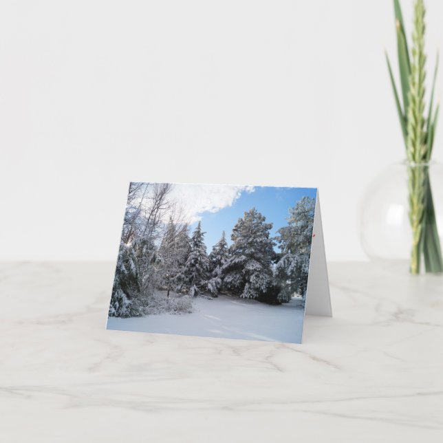 Depois da tempestade de neve, o cartão de saudação (Frente)