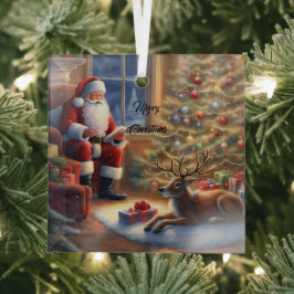 Depois do trabalho - Papai Noel e sua rena