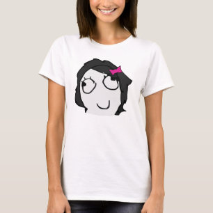 Derpina com a camisa do meme do schlick (cabelo