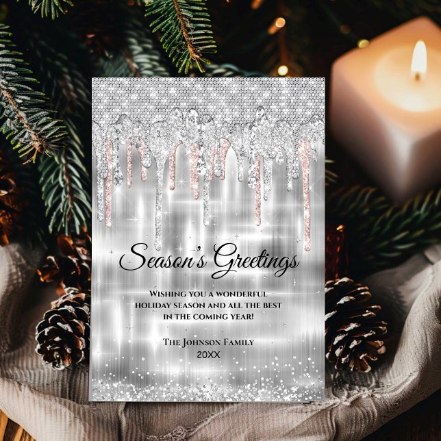 Derramamento do ouro rosa de prata do ano novo de  (Criador carregado)