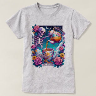 Derramar A Camisa T Da Placa De Tarot Do Tea Skele