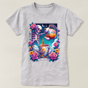 Derramar A Camisa T Da Placa De Tarot Do Tea Skele