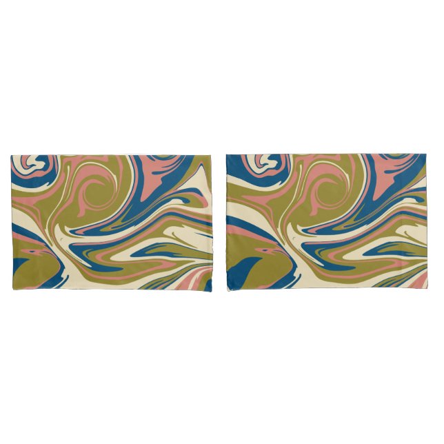 Derramar - Azul, Verde-oliva, Rosa e Creme (Frente - conjunto)