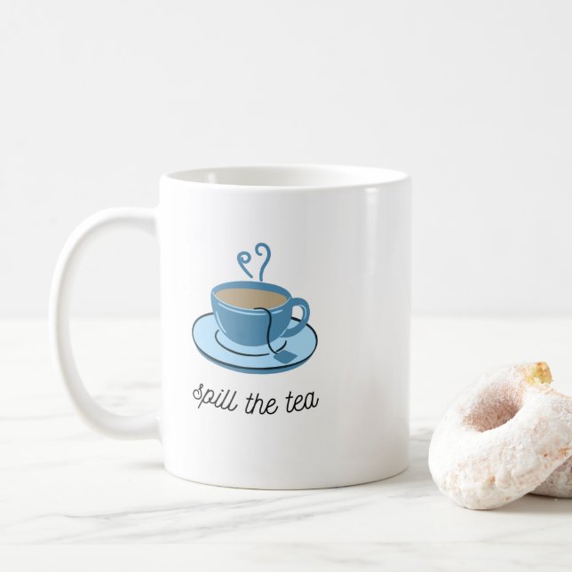 Derramar da caneca de chá (Com Donut)