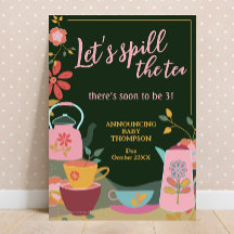 Derramar do anúncio de gravidez no bebê Tea Cute