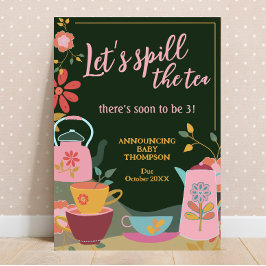 Derramar do anúncio de gravidez no bebê Tea Cute