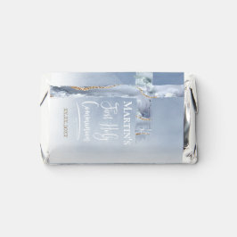 Derrame azul agate cruz Primeira Comunhão