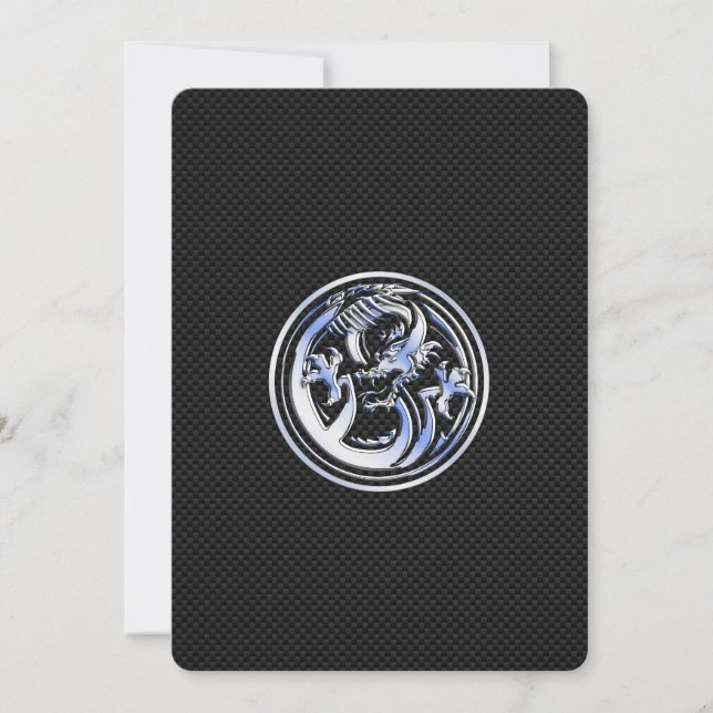 Derrame de Dragão Cromo em Impressão de fibra de c (Frente)