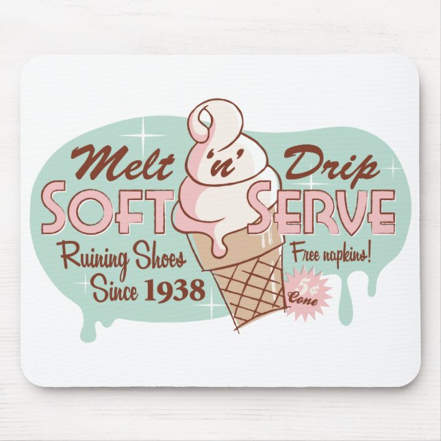 Derreta o sorvete macio Mousepad do saque do (Frente)