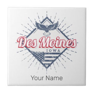 Des Moines City Iowa EUA Vintage EUA