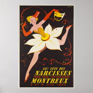 DES Narcisses de 23e Fête, Montreux, poster do