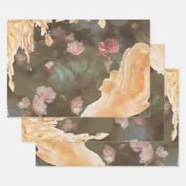 Desacoplamento das luzes de boque rosa rosa Dourad