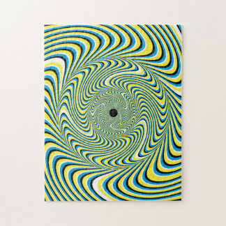 Desafiando Quebra-cabeça de ilusão óptica azul e a