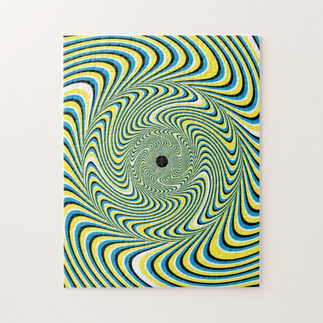 Desafiando Quebra-cabeça de ilusão óptica azul e a (Vertical)