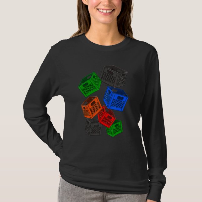 Desafio 3 da Camisetas de Crate Bloqueada do Leite (Frente)