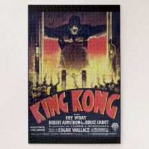Desafio de Quebra-Cabeça King Kong Estilo Vintage