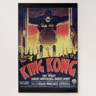 Desafio de Quebra-Cabeça King Kong Estilo Vintage
