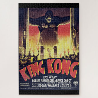 Desafio de Quebra-Cabeça King Kong Estilo Vintage