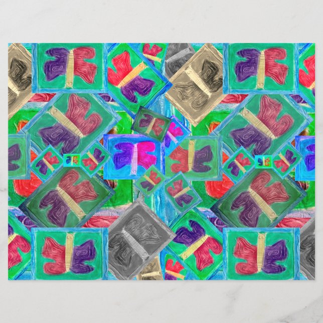 Desafio Duplo Borboleta Colorida | Scrapbooking (Frente)