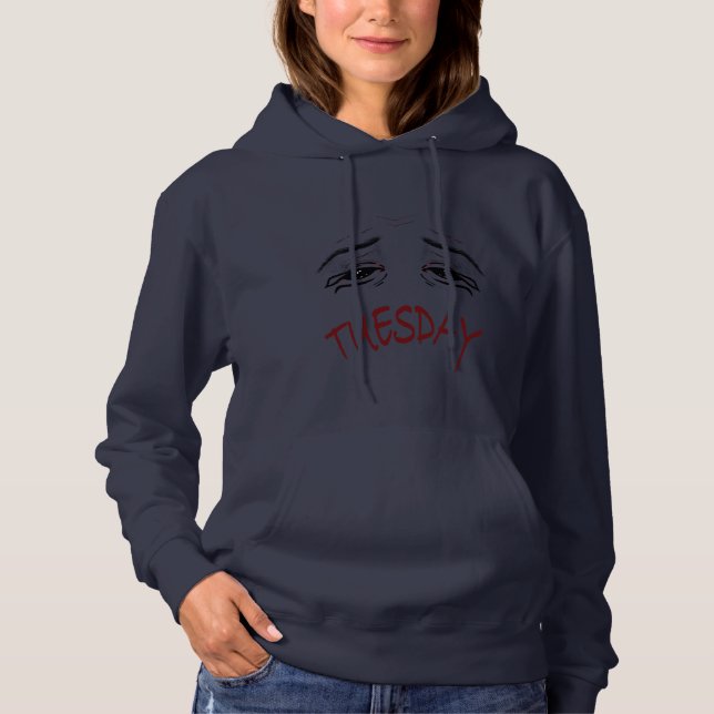 Desânimo de Terça-feira Feminino - Moletom Distres (Frente)
