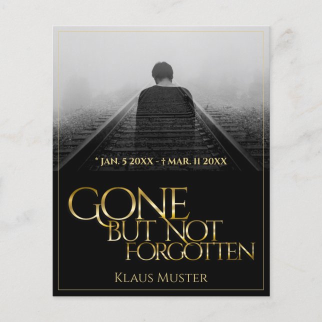 Desapareceu mas não foi esquecido - Dourado escuro (Frente)