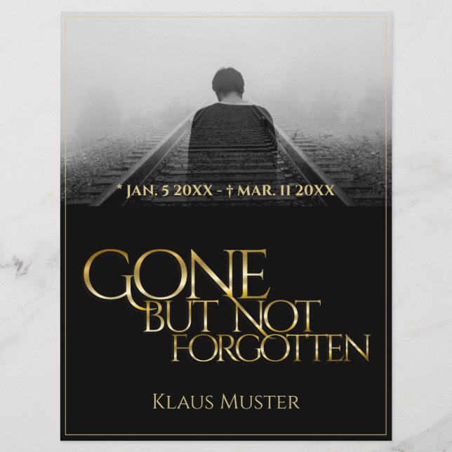 Desapareceu mas não foi esquecido - Dourado escuro (Frente)