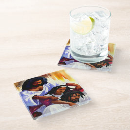 Descansando em sua Porta copos de vidro de presenç