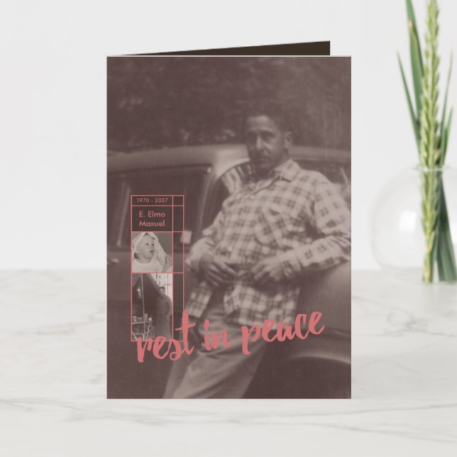 descansar em convites para funeral de paz (Frente)