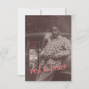 descansar em convites para funeral de paz