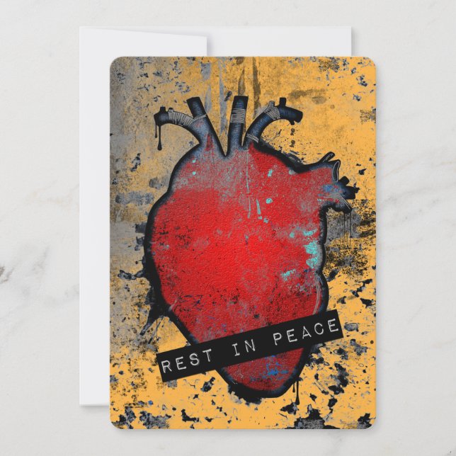 descansar em paz, coração anatômico (Frente)