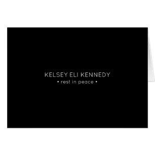 descansar no cartão funerário de paz