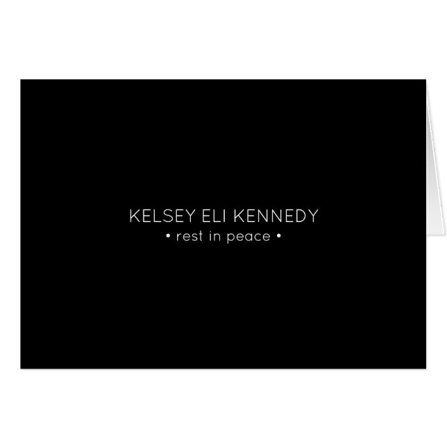 descansar no cartão funerário de paz (Frente Horizontal)