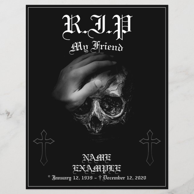 Descanse em paz meu amigo (Frente)