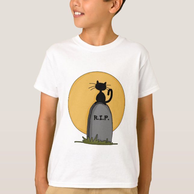 Descanse na Camisa de Capa Longa do Halloween (Frente)