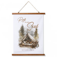 Descanse Para Sua Tapeçaria Cristã Boho Wall